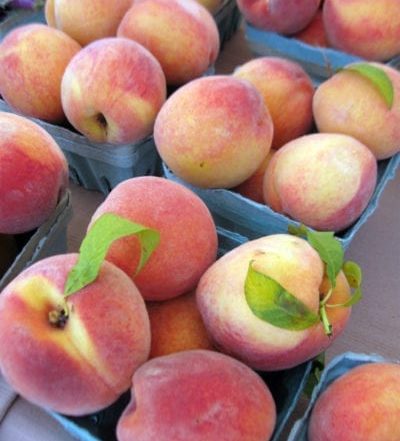 boxes of peaches