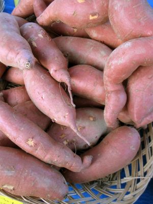sweet potatoes in a basket
